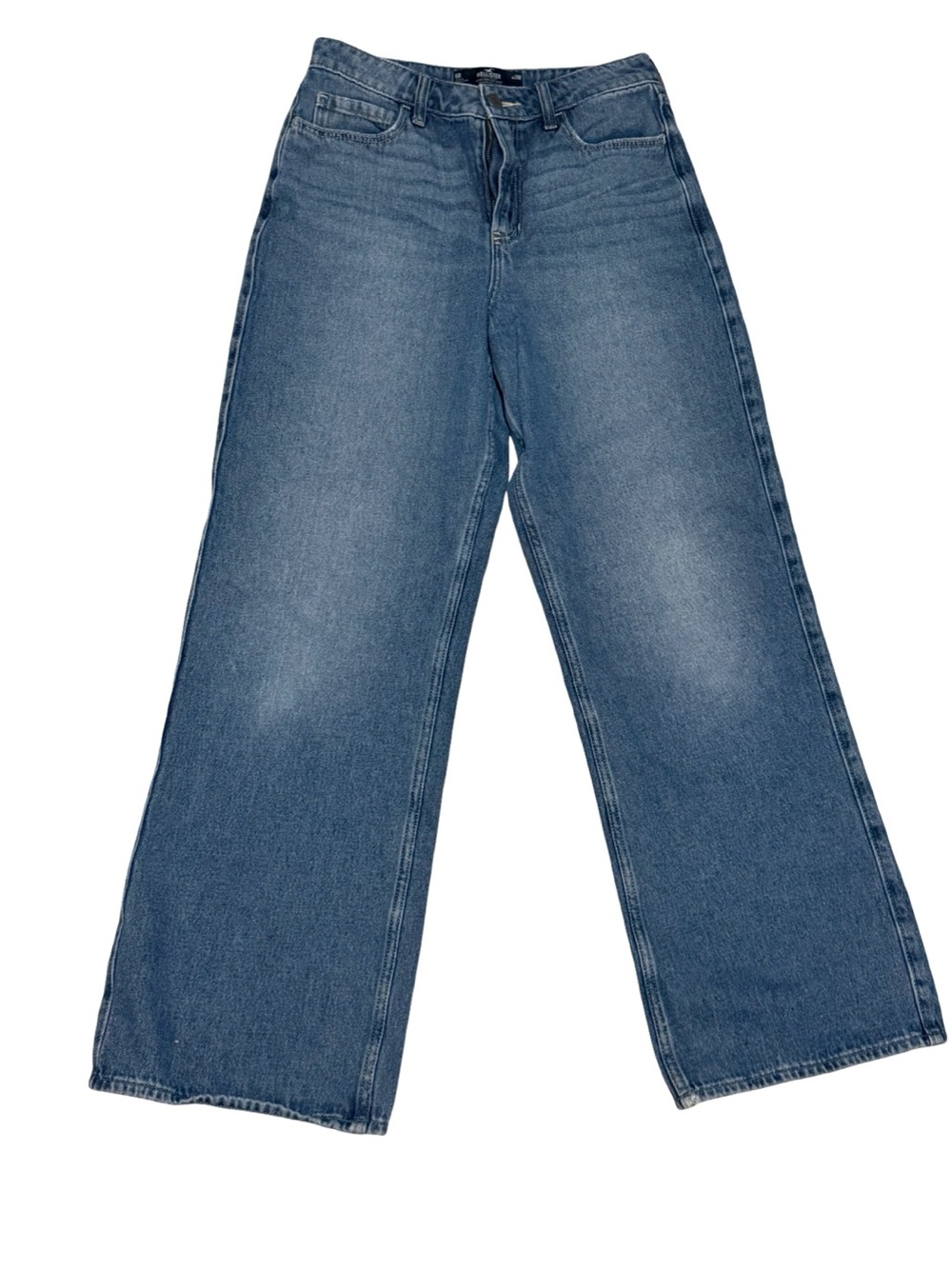 Hollister Ultra High Rise Baggy Wide Leg Jeans Medium Wash Size 6R